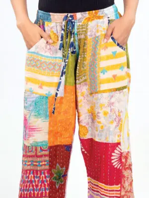 Reversible Kantha Pants