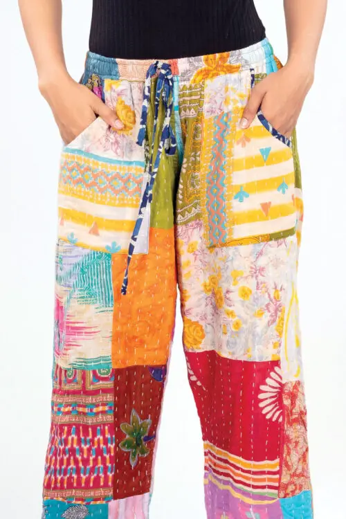 Reversible Kantha Pants
