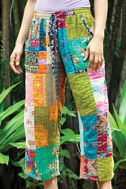 Reversible Kantha Pants