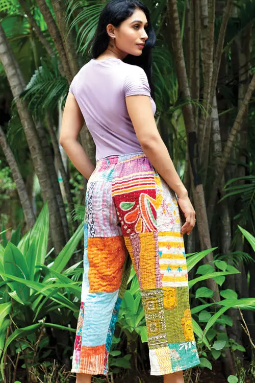 Reversible Kantha Pants