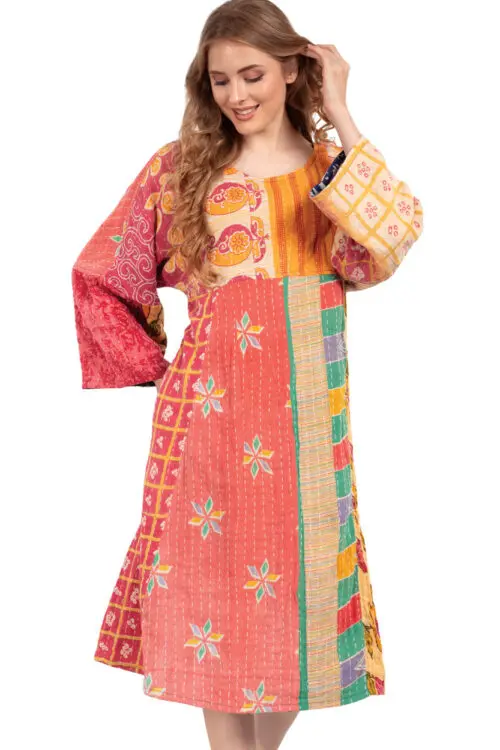 Reversible Kantha Sari Dress