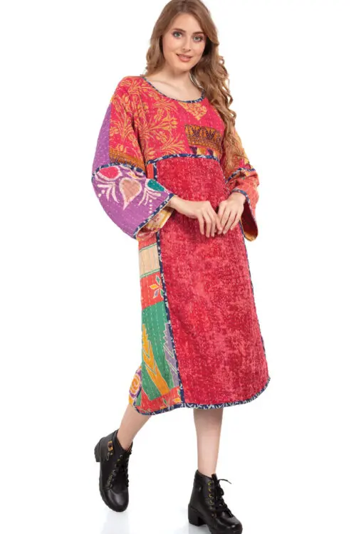 Reversible Kantha Sari Dress