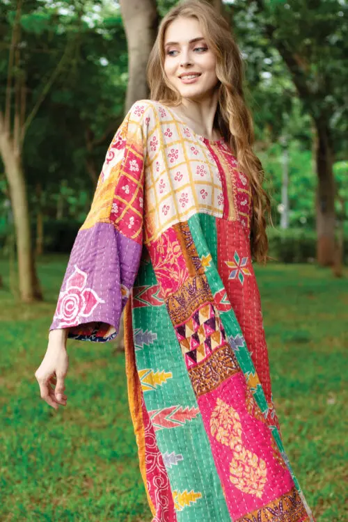 Reversible Kantha Sari Dress