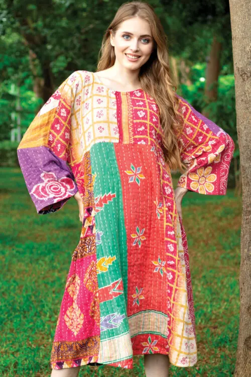 Reversible Kantha Sari Dress