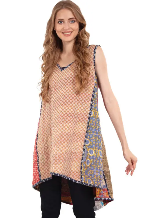 Reversible Kantha Sleeveless Dress