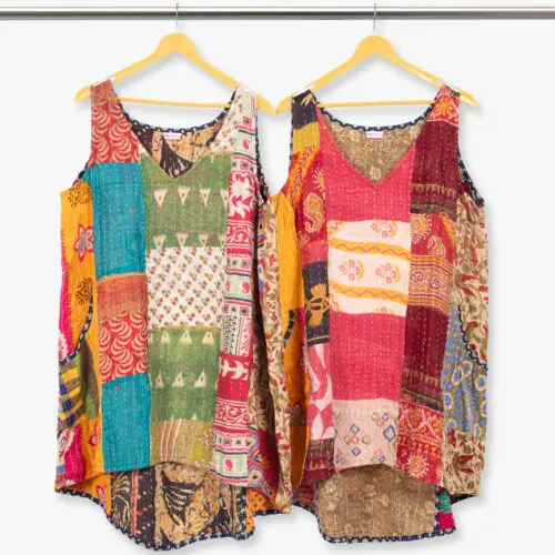 Reversible Kantha Sleeveless Dress