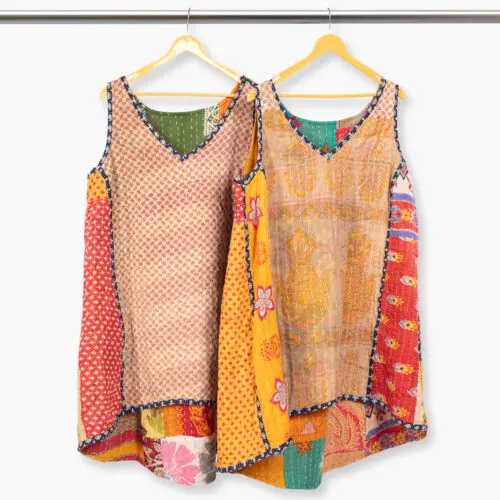 Reversible Kantha Sleeveless Dress