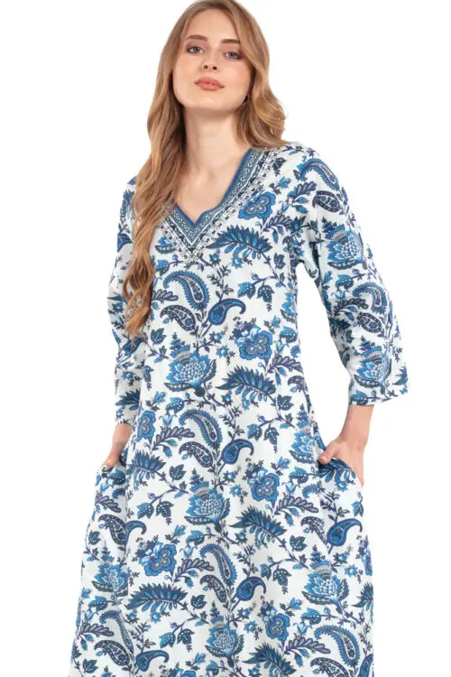 Maya Paisley Print Dress