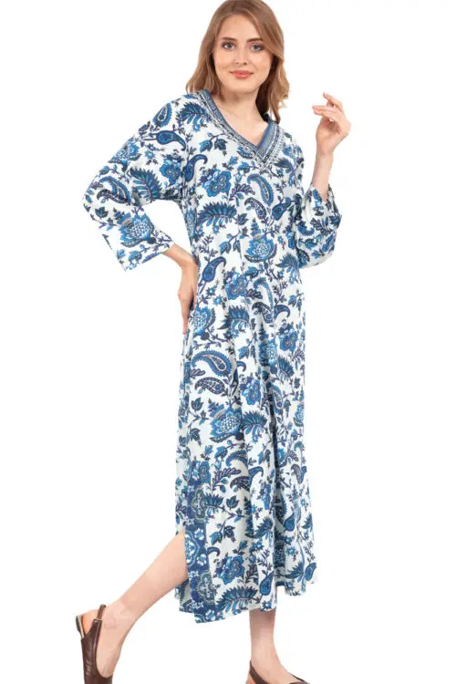 Maya Paisley Print Dress