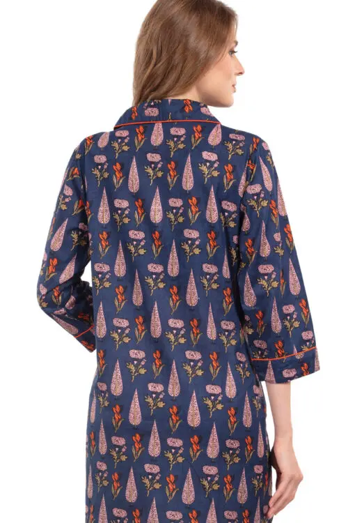 Anjali Navy Floral Nightshirt