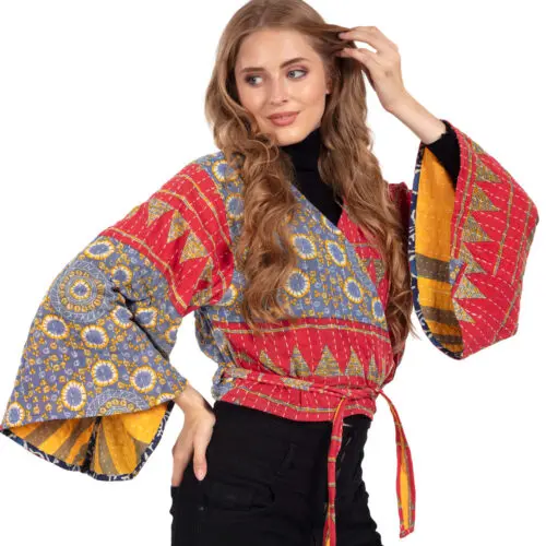 Reversible Kantha Butterfly Top