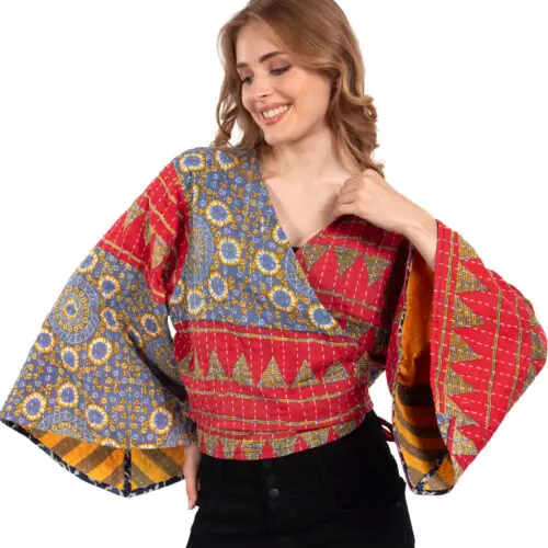 Handmade Kantha Butterfly Top