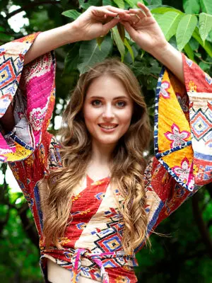 Kantha Butterfly Top