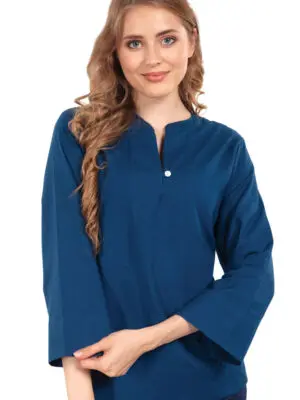 Blue Flax Linen Tunic SS-117.1