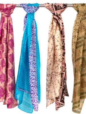 Recycled Silk Sari Scarves