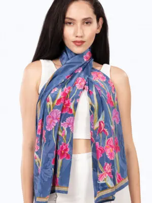 Dayita Lavender Floral Scarf