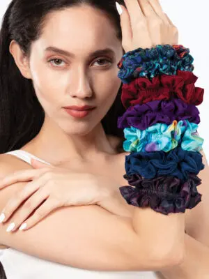 Silk Sari Scrunchies