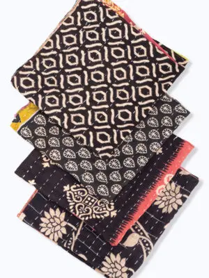 Black Kantha Napkins