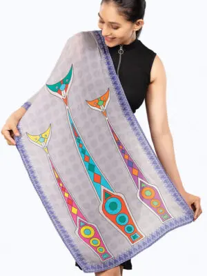 Folk Art Cat Scarf