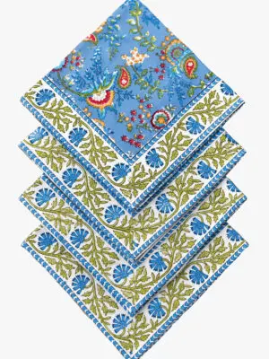 Blue Floral Napkins