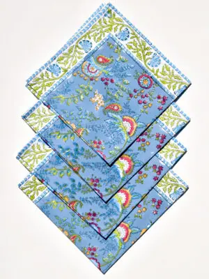 Blue Floral Napkins