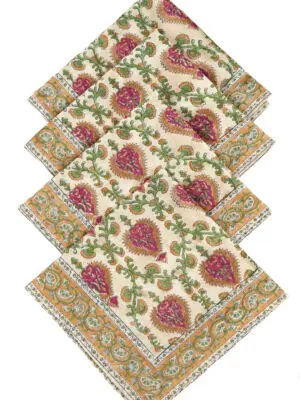 Sage & Gold Floral Napkins