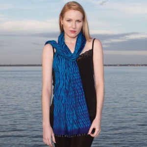 Blue Beaded Scarf- Part of fair trade scarf collection by Sevya