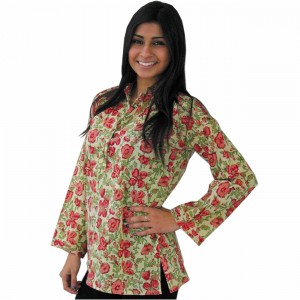 Kavida Floral Tunic-- Part of Fair Trade Clothing Collection by Sevya