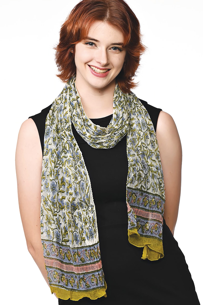 Sheela Sage Green Chiffon Scarf