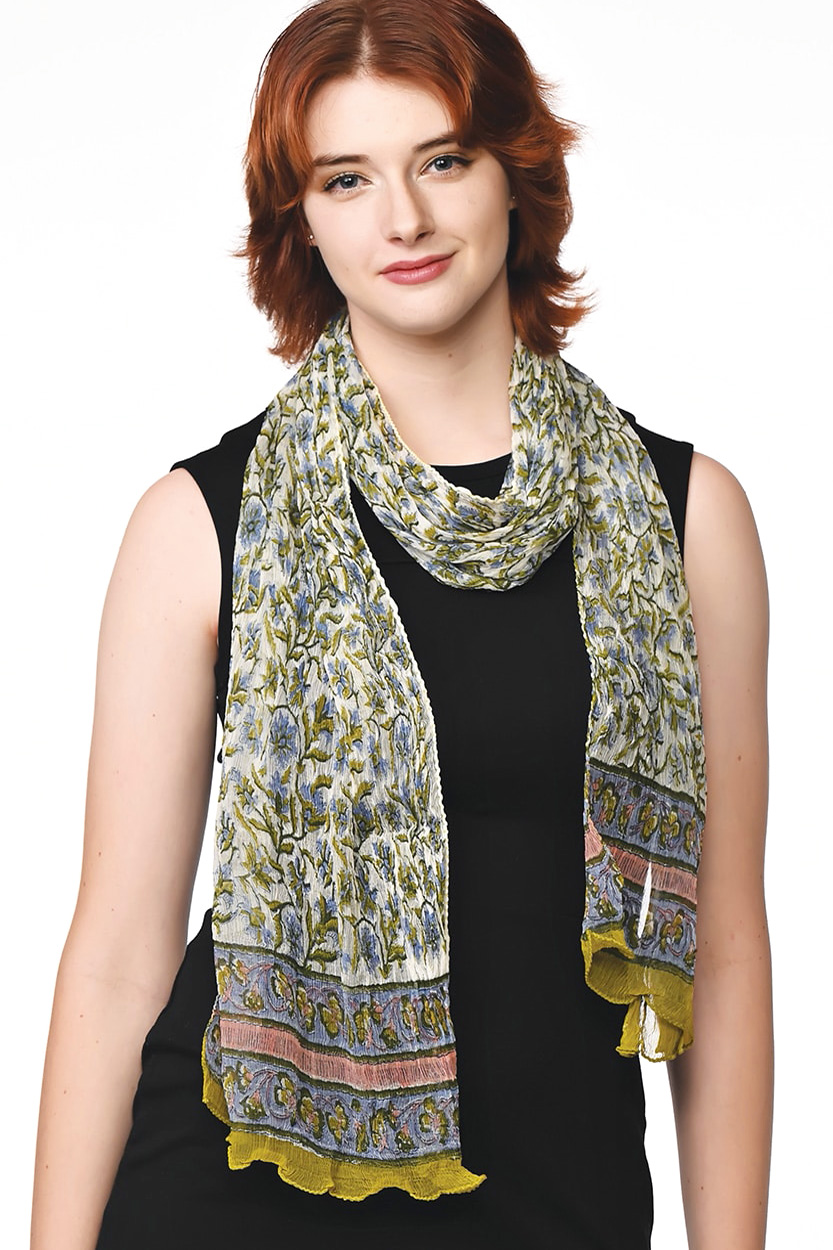 Sheela Sage Green Chiffon Scarf