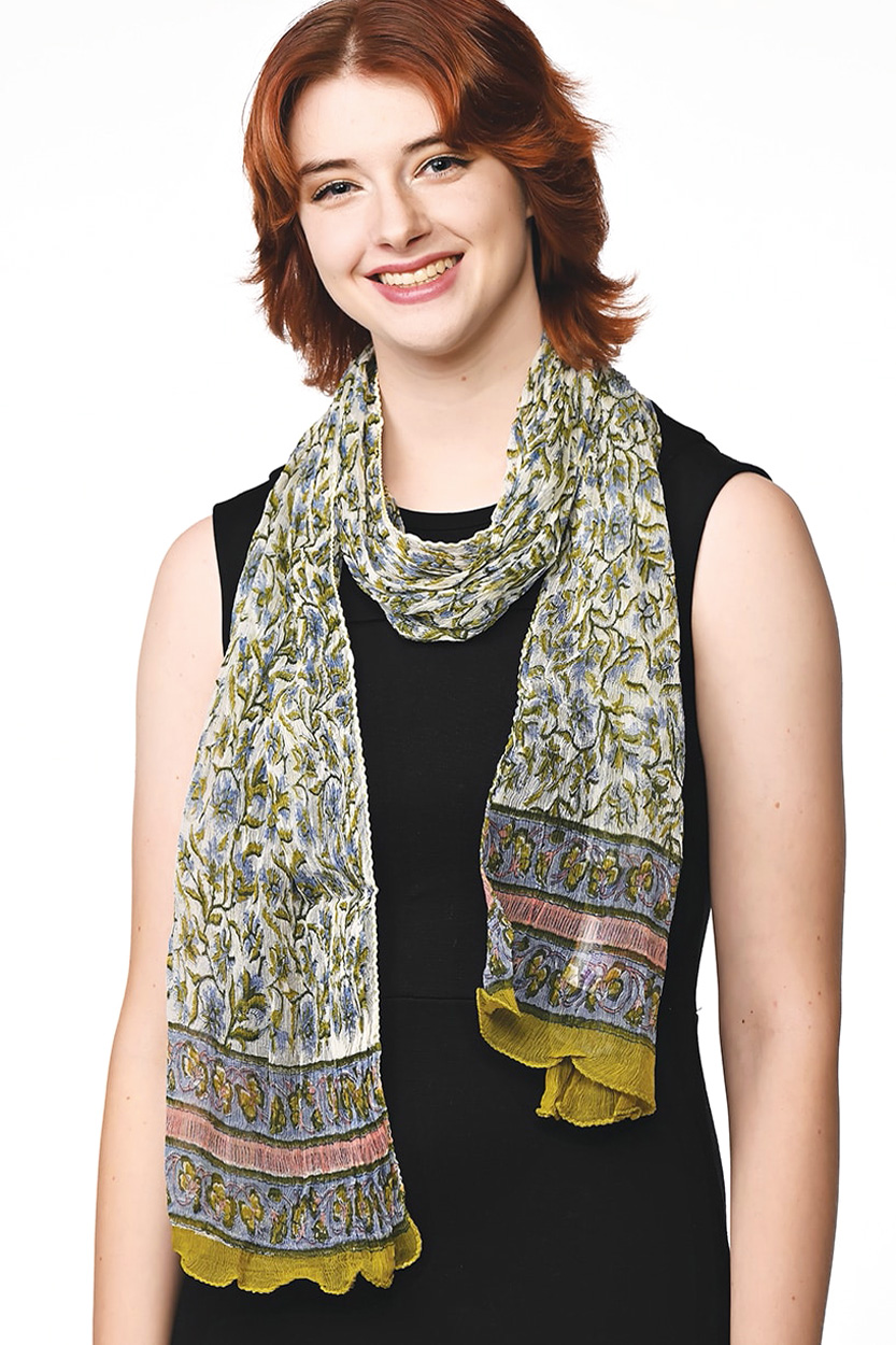 Sheela Sage Green Chiffon Scarf