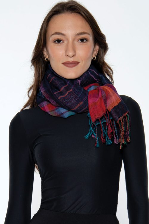 Kalya Navy Blue Wool Wrap