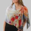 Watercolor Red Poppies Scarf