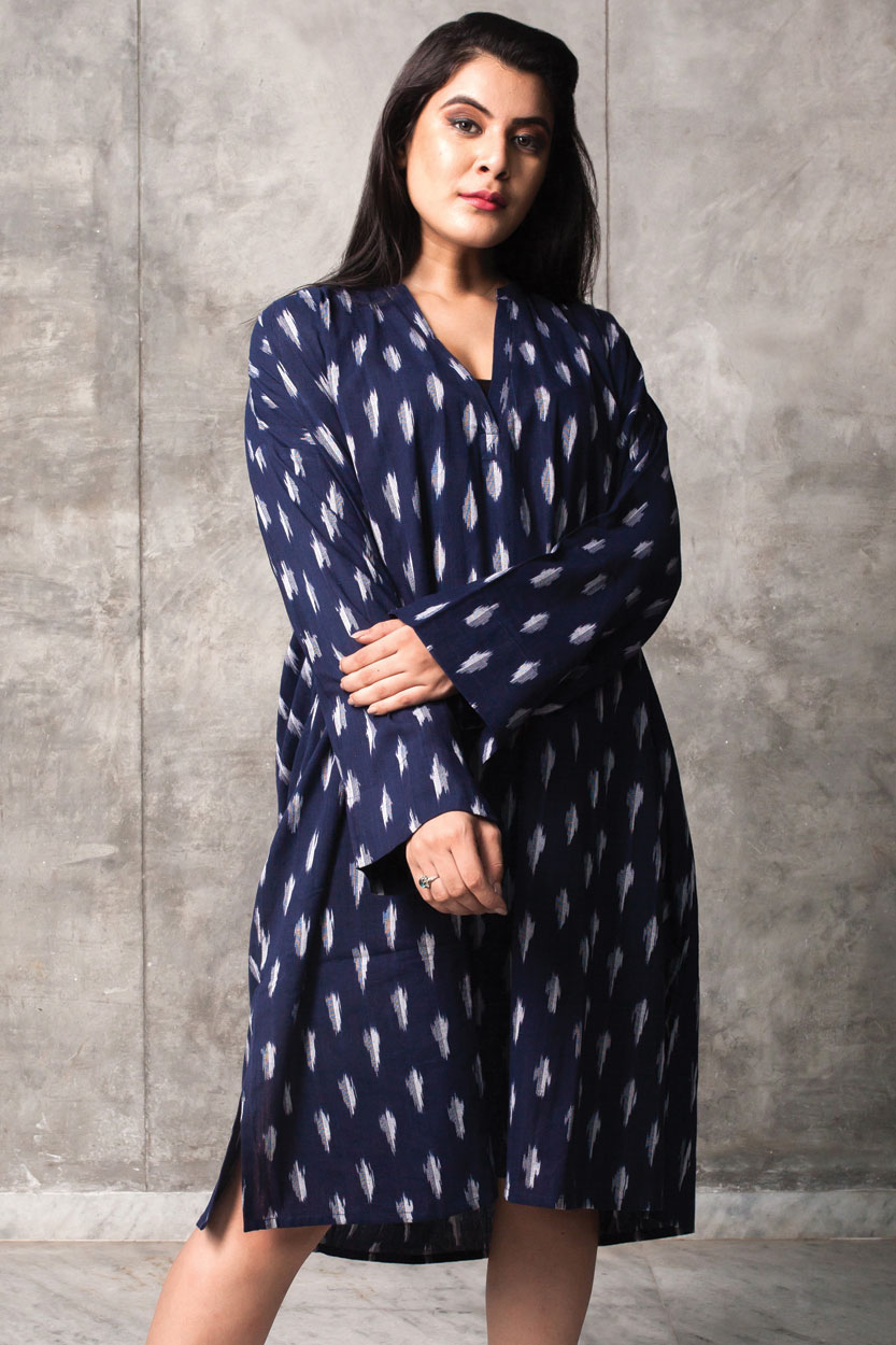 ikat cotton dress