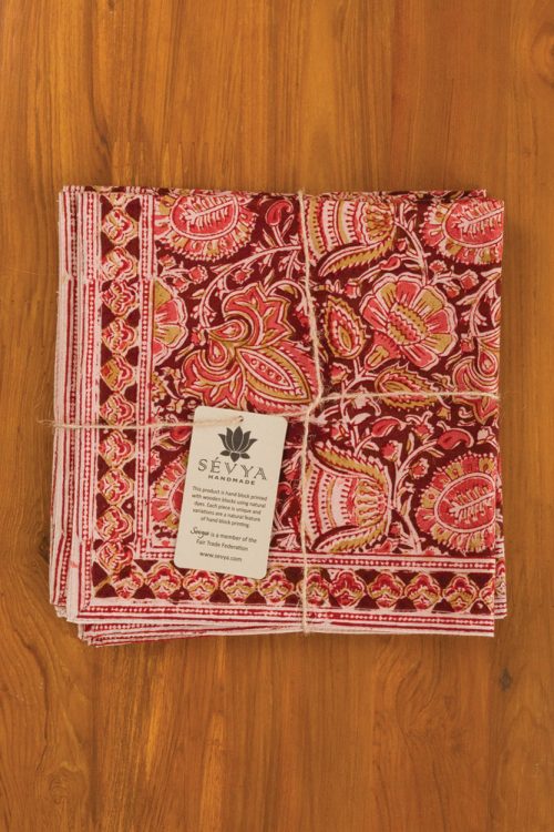 Red Kalamkari Napkins