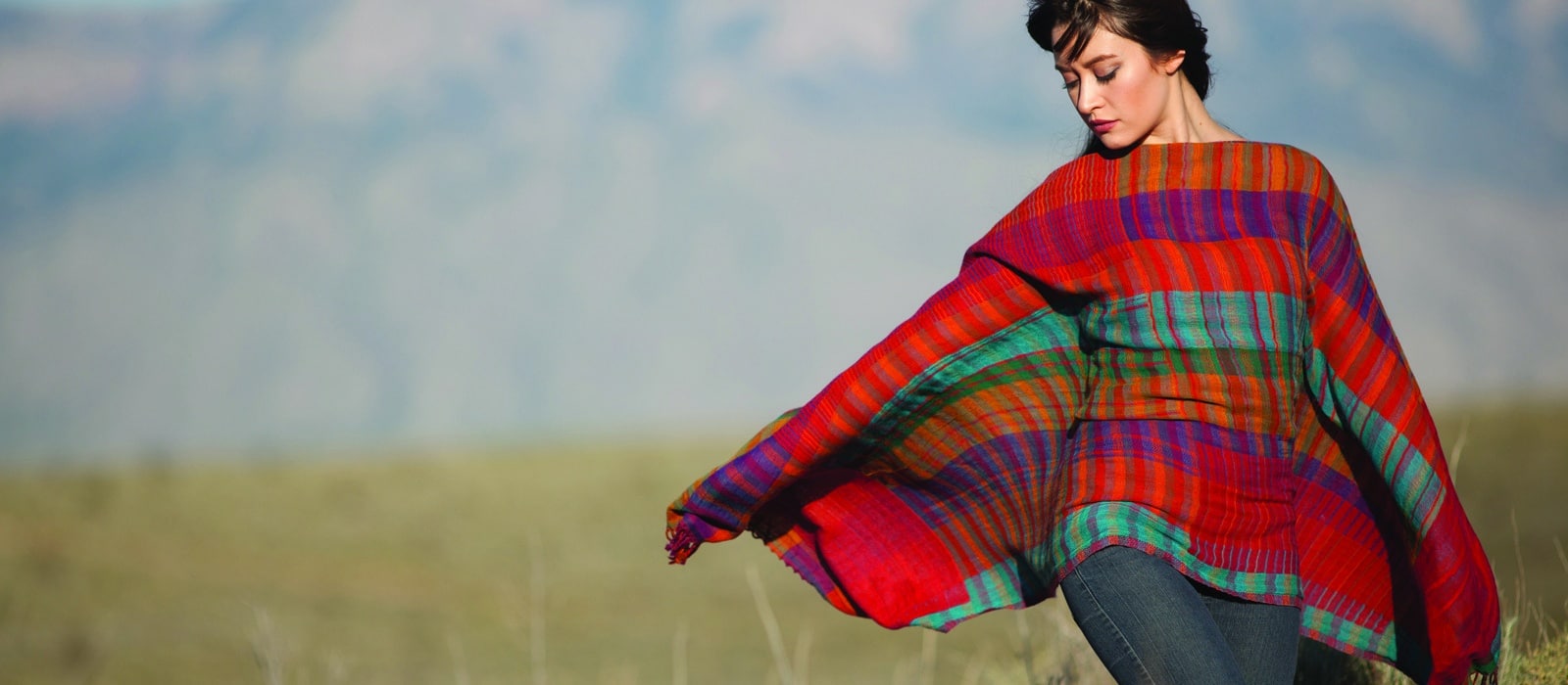 Kalya Red Wool Shawl