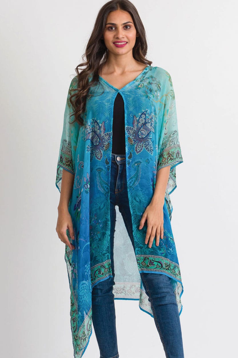 turquoise caftan