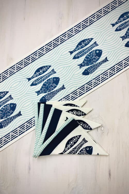 Fish Table Runner and Napkins
