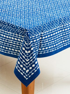 Indigo Block Print Tablecloth