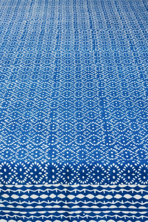 Indigo Block Print Tablecloth