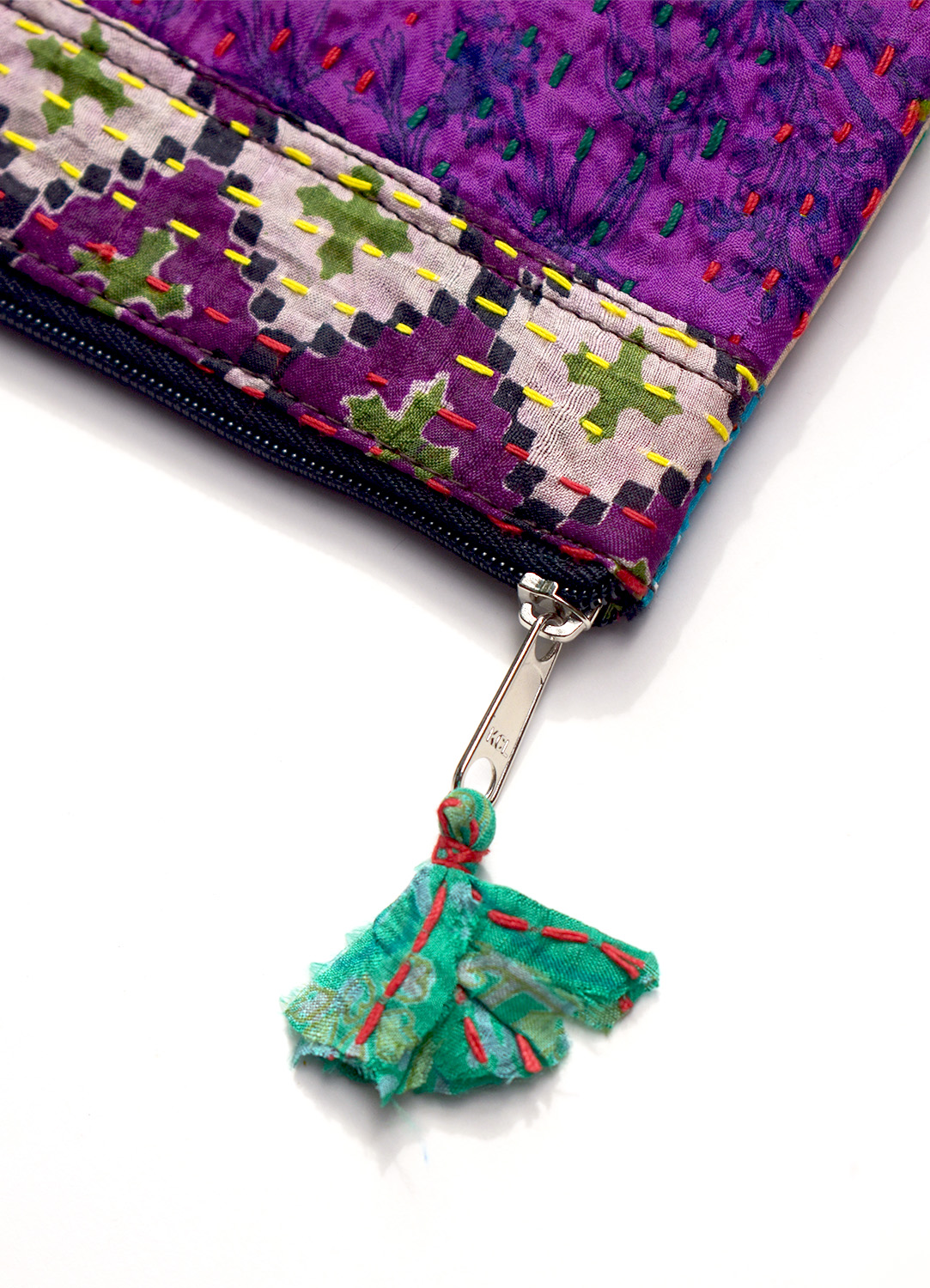 Silk Kantha Pouches