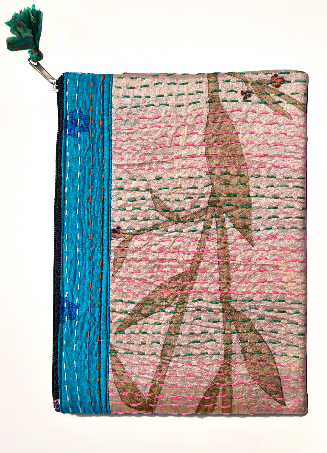 Silk Kantha Accessory Pouch, Set of 2 B-6 - Image 6