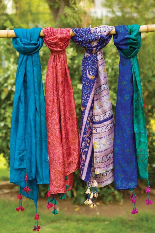 Recycled Silk Sari Scarves