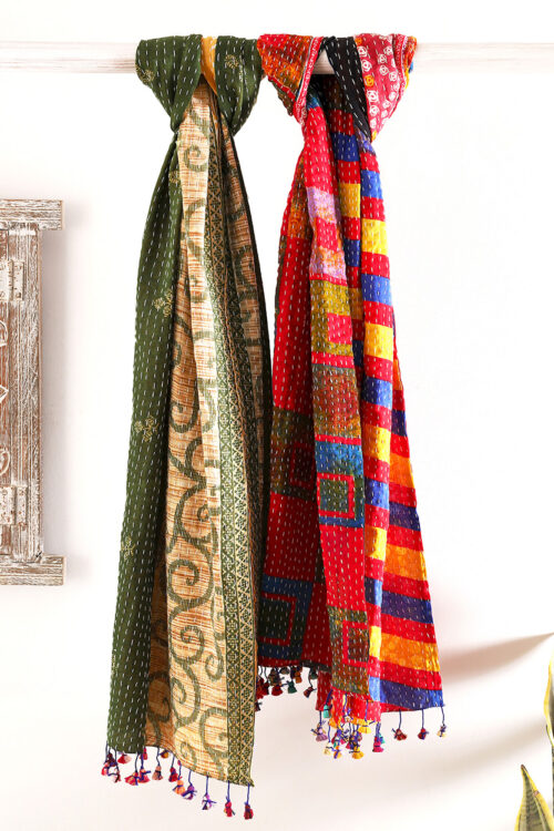 Cotton Kantha Scarves