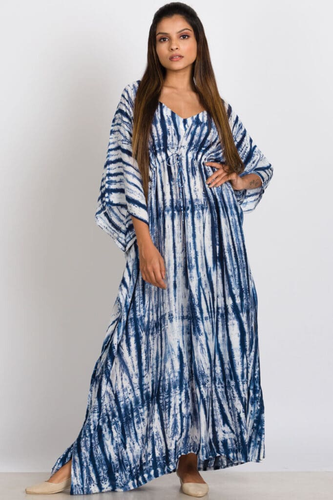 Indigo Shibori Caftan