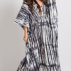 Charcoal Shibori Caftan