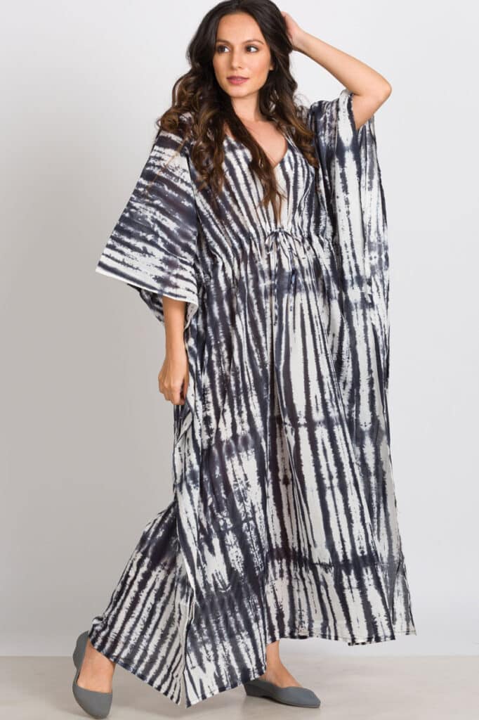 Charcoal Shibori Caftan