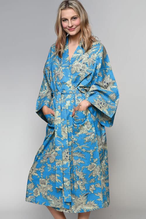 Turquoise Kimono Robe