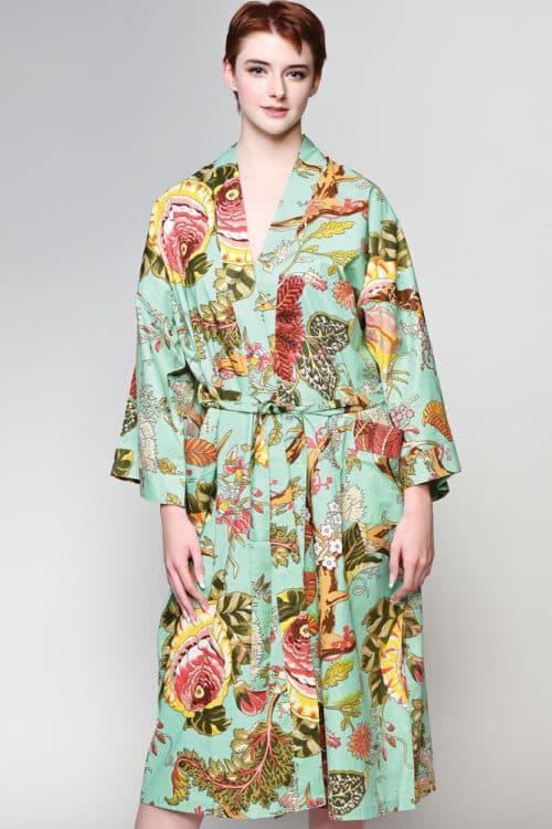 Sea Green Kimono Robe