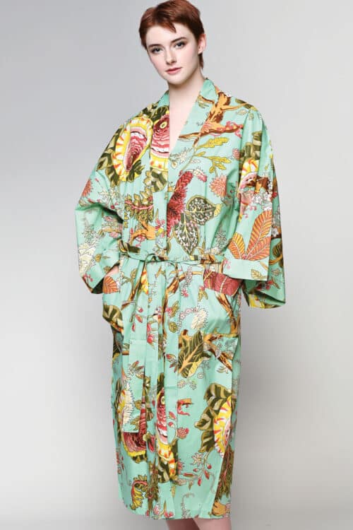 Sea Green Kimono Robe